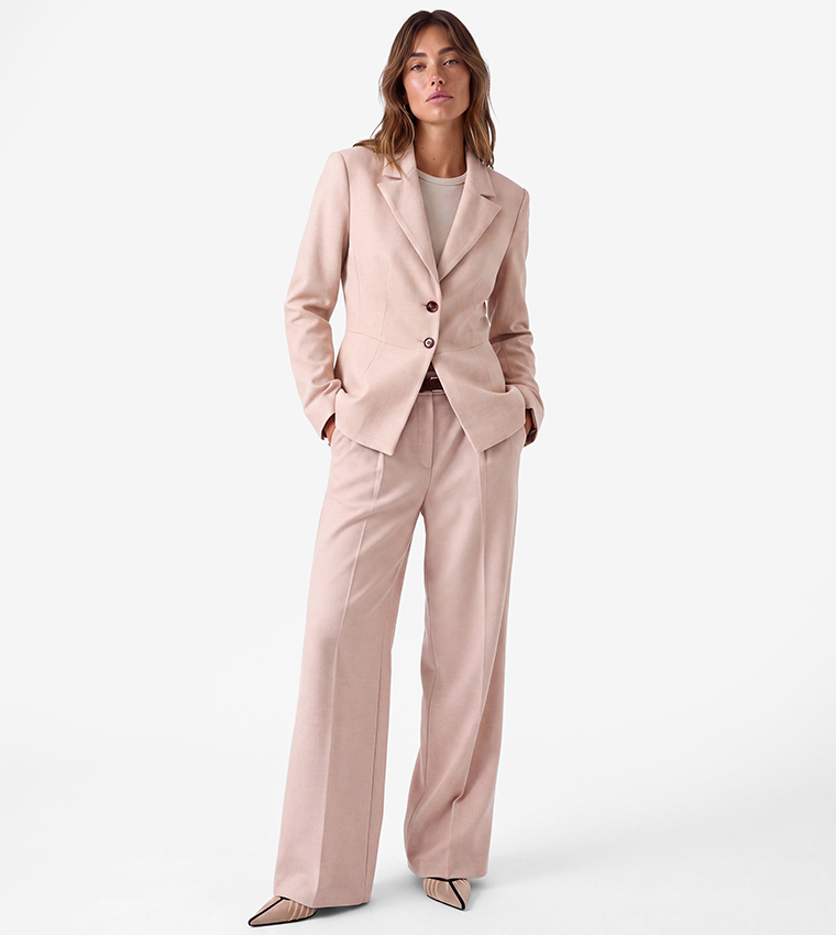 Solid Single-Breasted Blazer