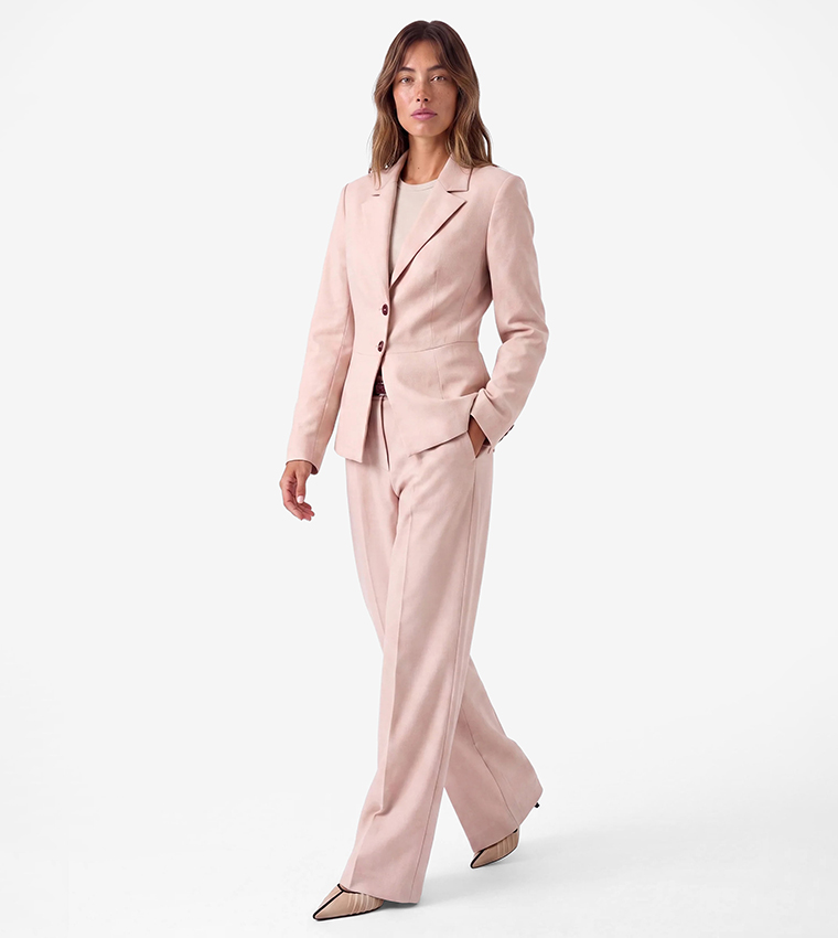 Solid Single-Breasted Blazer