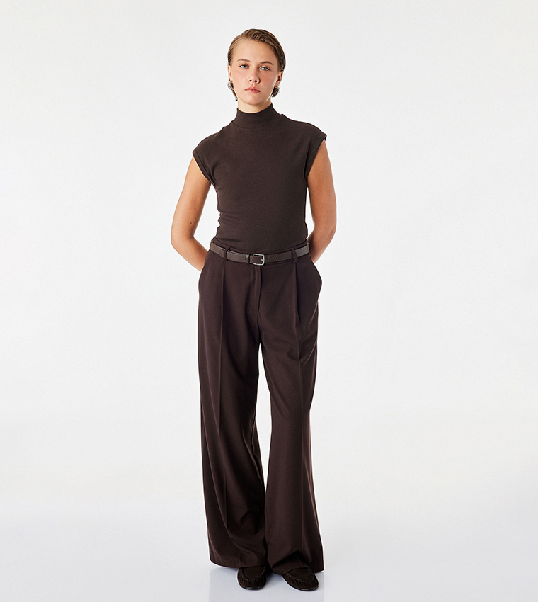 كوتون  توبات بلا أكمام  - بني  Sleeveless Tops