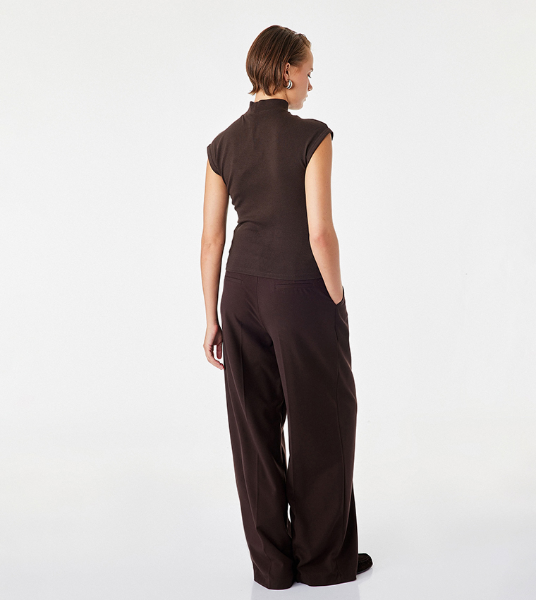 كوتون  توبات بلا أكمام  - بني  Sleeveless Tops
