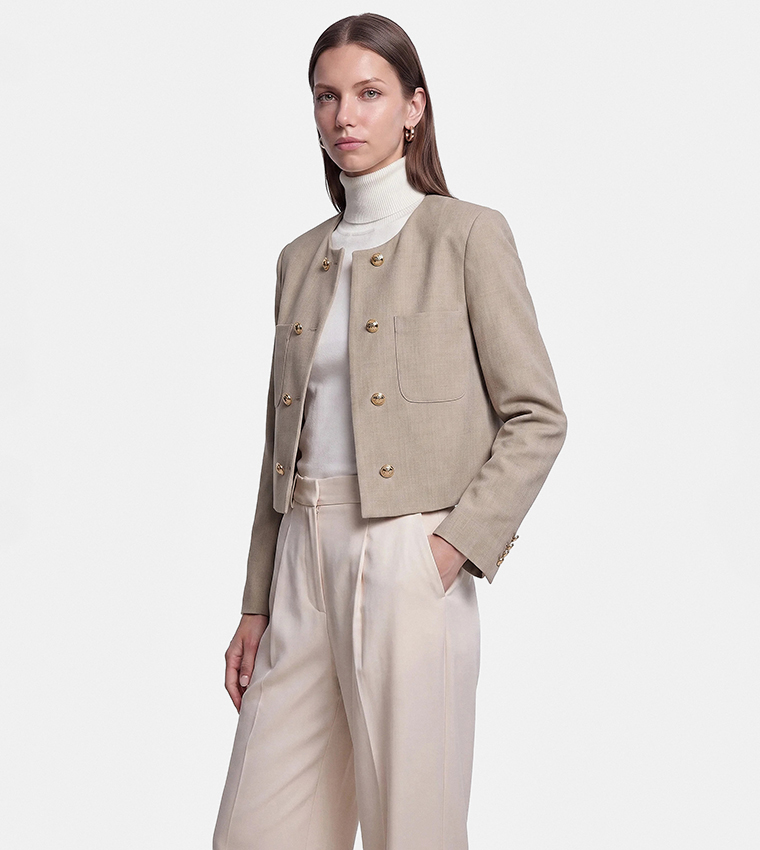 Koton  Casual Jackets - Beige Casual Jackets
