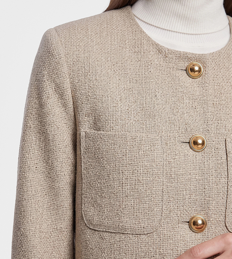 Koton  Casual Jackets - Beige Casual Jackets
