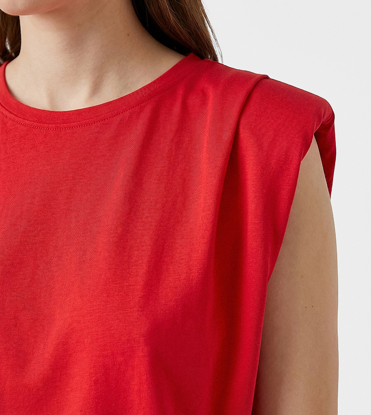 Koton  Sleeveless Tops - Red Sleeveless Tops
