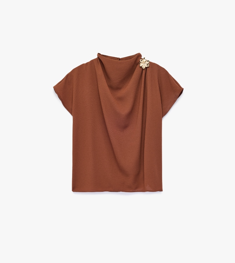 كوتون  توبات كاجوال  - بني  Midi Dresses