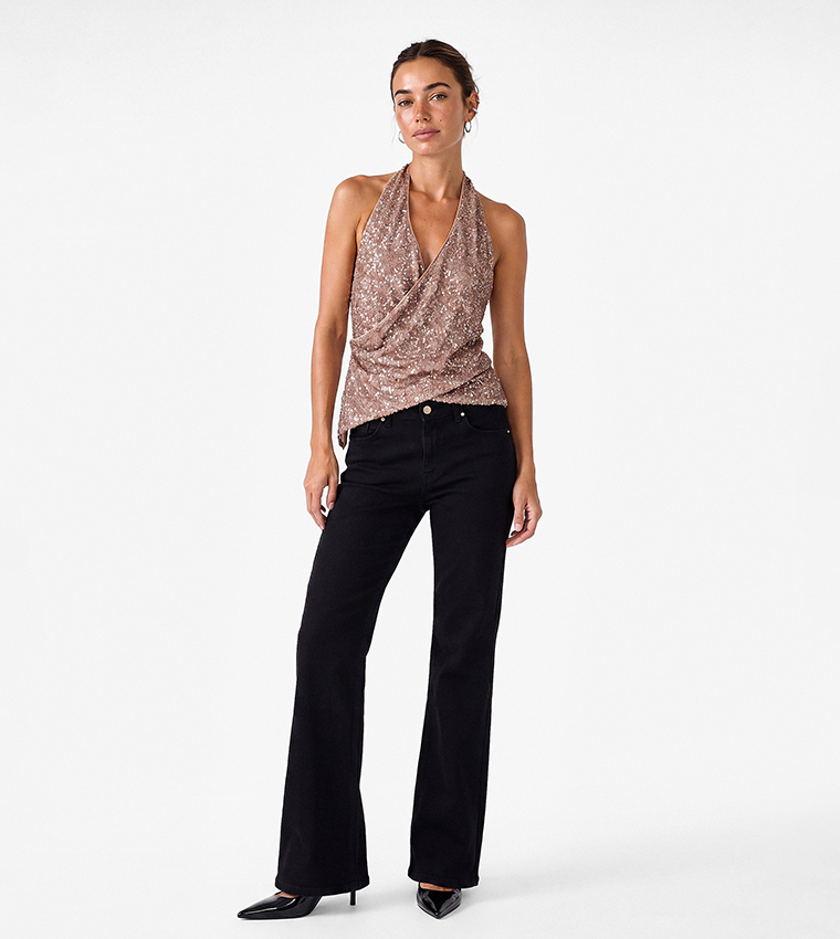 Sequins Halterneck Top