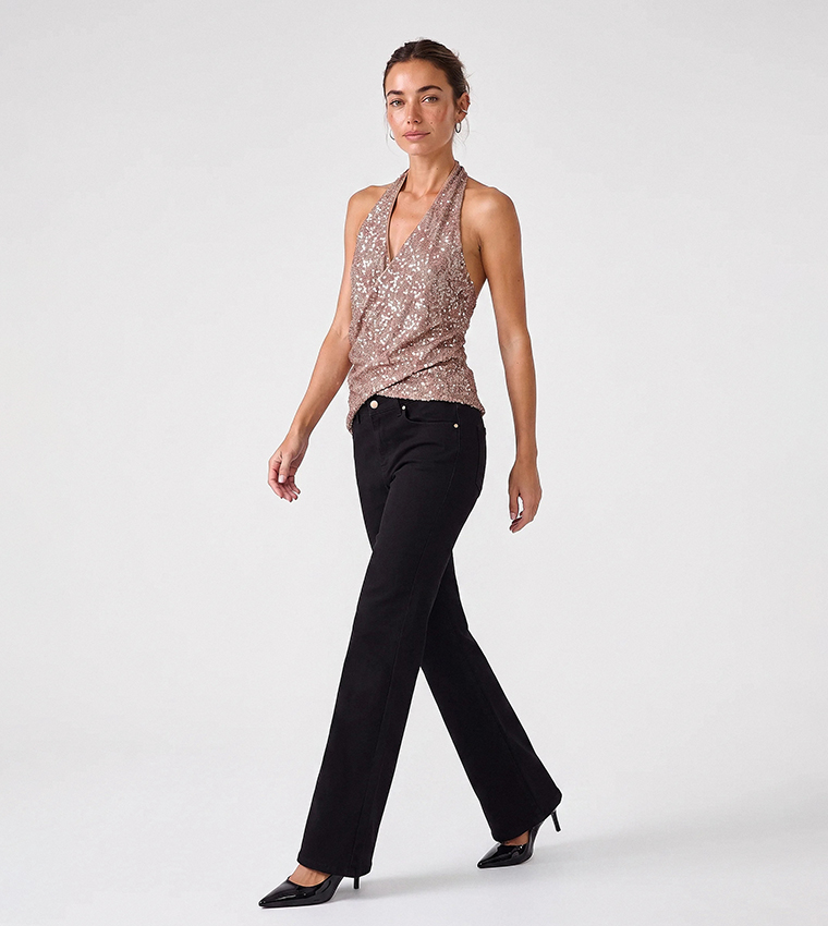 Sequins Halterneck Top