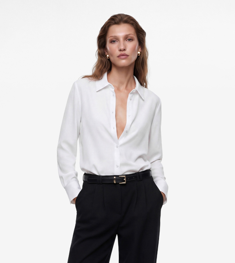 Koton  Shirts - White Midi Dresses