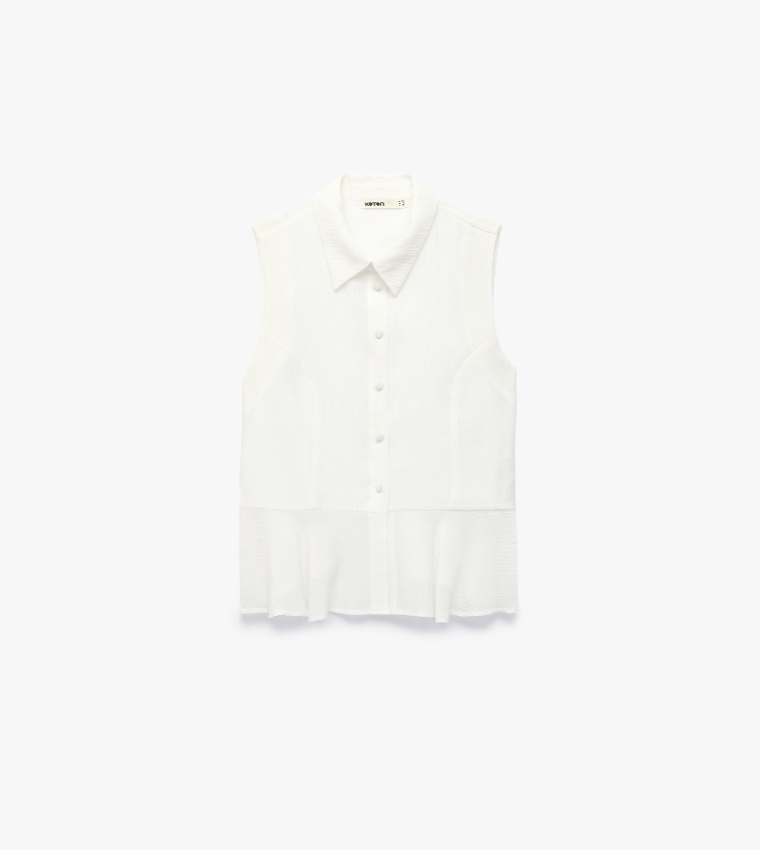كوتون  قمصان - أبيض Midi Dresses