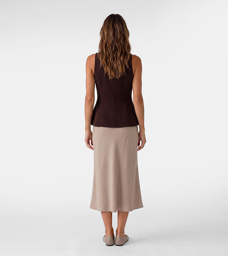 Koton  Sleeveless Tops - Brown Sleeveless Tops