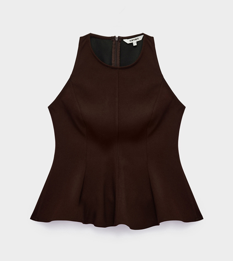 Koton  Sleeveless Tops - Brown Sleeveless Tops
