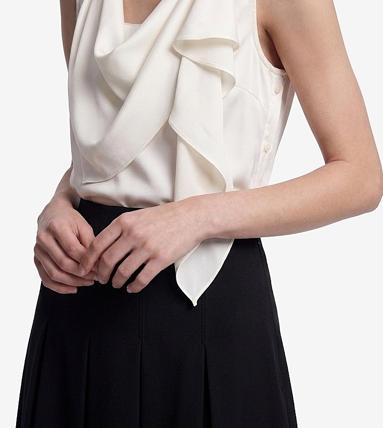 Koton  Sleeveless Tops - Beige Short Sleeve T-Shirts