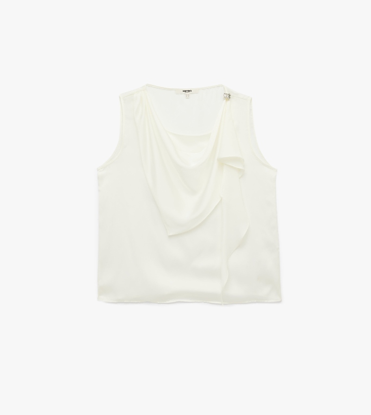 Koton  Sleeveless Tops - Beige Short Sleeve T-Shirts