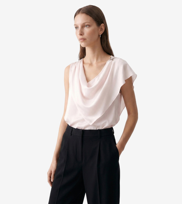 كوتون  توبات بلا أكمام  - وردي Short Sleeve T-Shirts