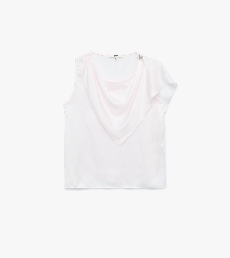 كوتون  توبات بلا أكمام  - وردي Short Sleeve T-Shirts