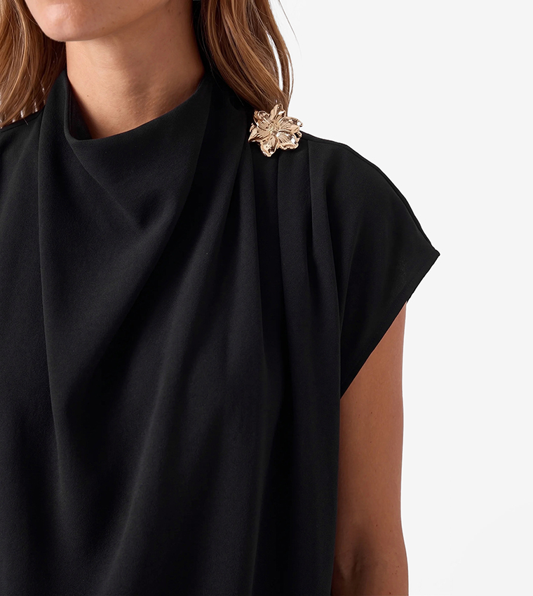 كوتون  توبات بلا أكمام  - أسود Sleeveless Tops