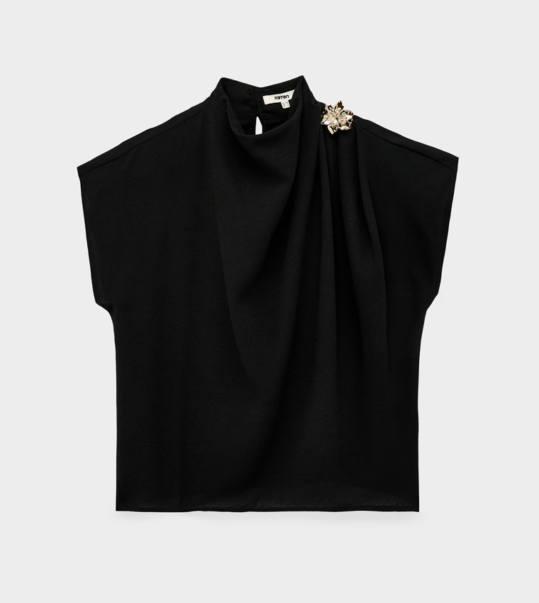 كوتون  توبات بلا أكمام  - أسود Sleeveless Tops