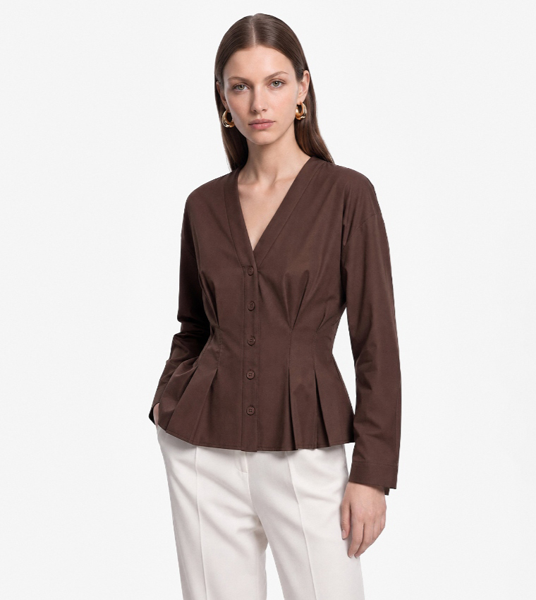 Koton  Shirts - Brown Short Sleeve T-Shirts