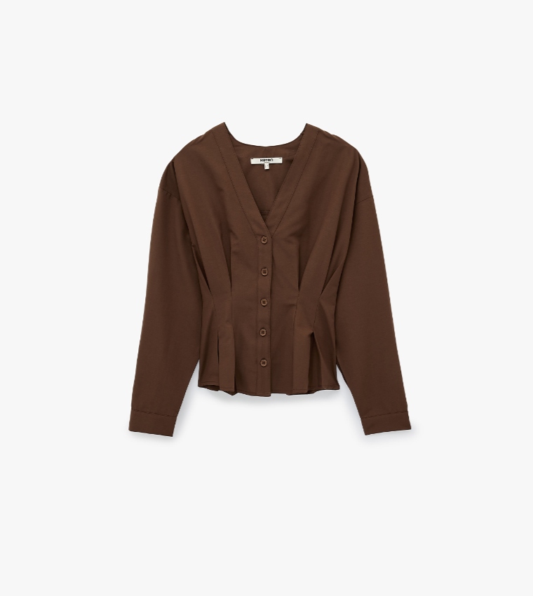 Koton  Shirts - Brown Short Sleeve T-Shirts