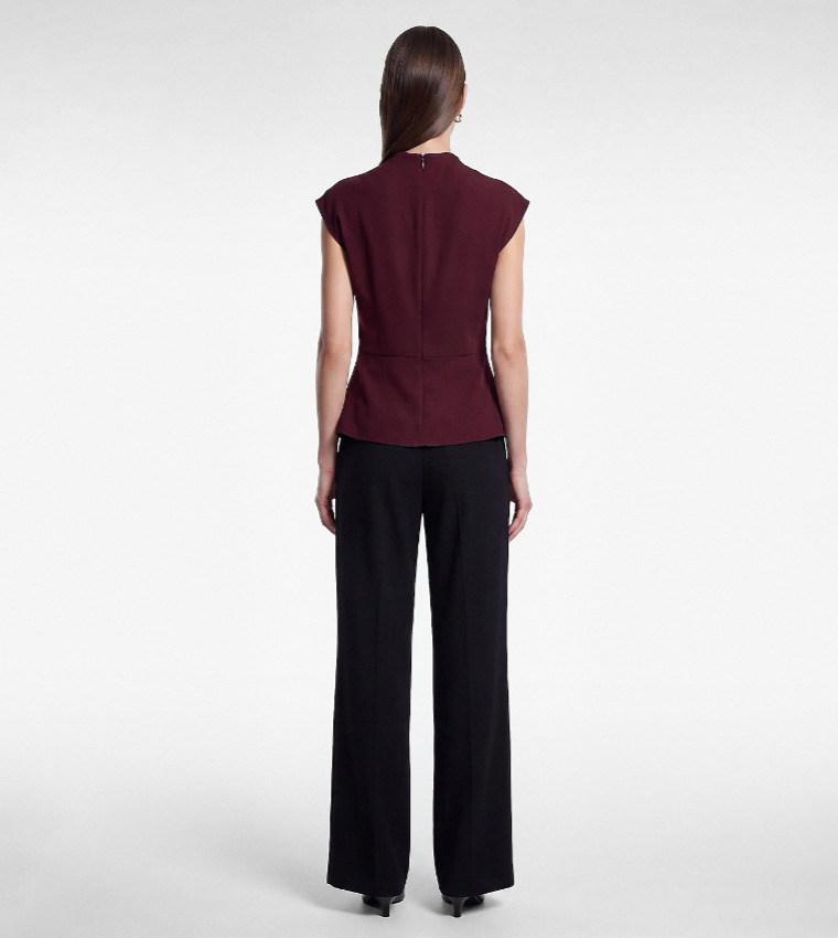 كوتون  توبات بلا أكمام  - بورغندي Short Sleeve T-Shirts