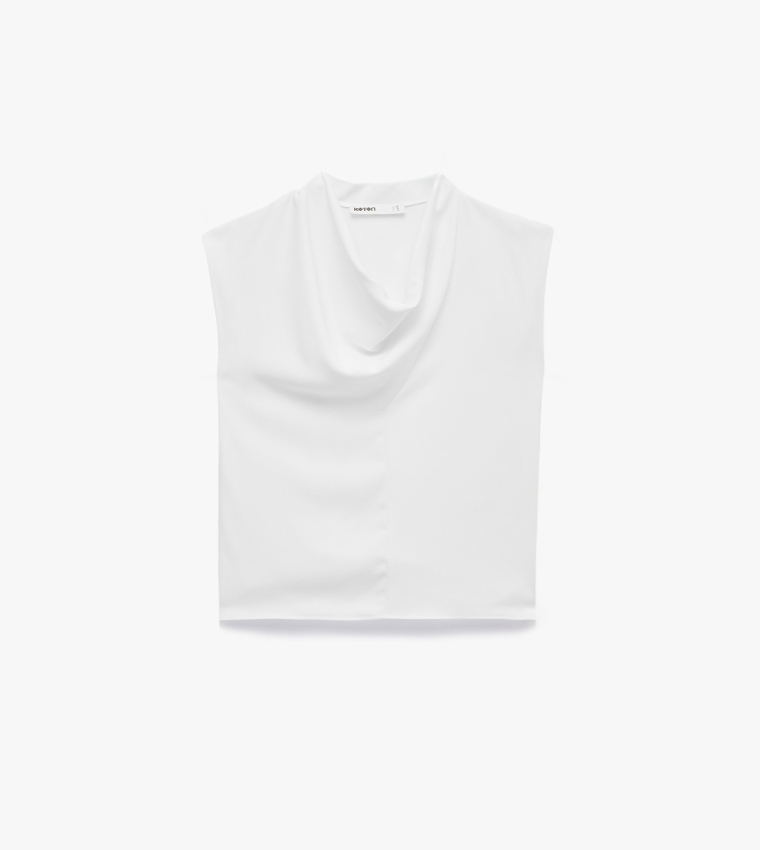 كوتون  توبات بلا أكمام  - أبيض Sleeveless Tops