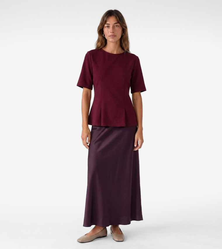 Koton  Casual Tops - Burgundy Polo T-shirts