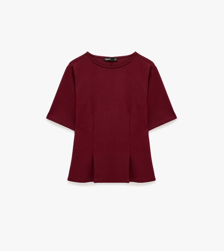 Koton  Casual Tops - Burgundy Polo T-shirts