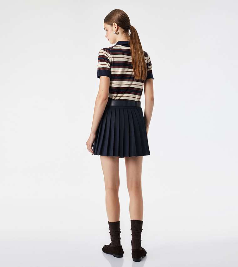Solid Flared Mini Skirt