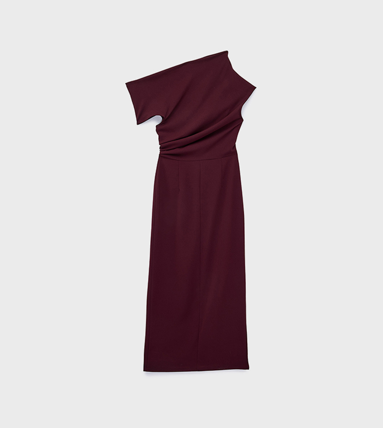 كوتون  فساتين ميدي  - بورغندي Midi Dresses