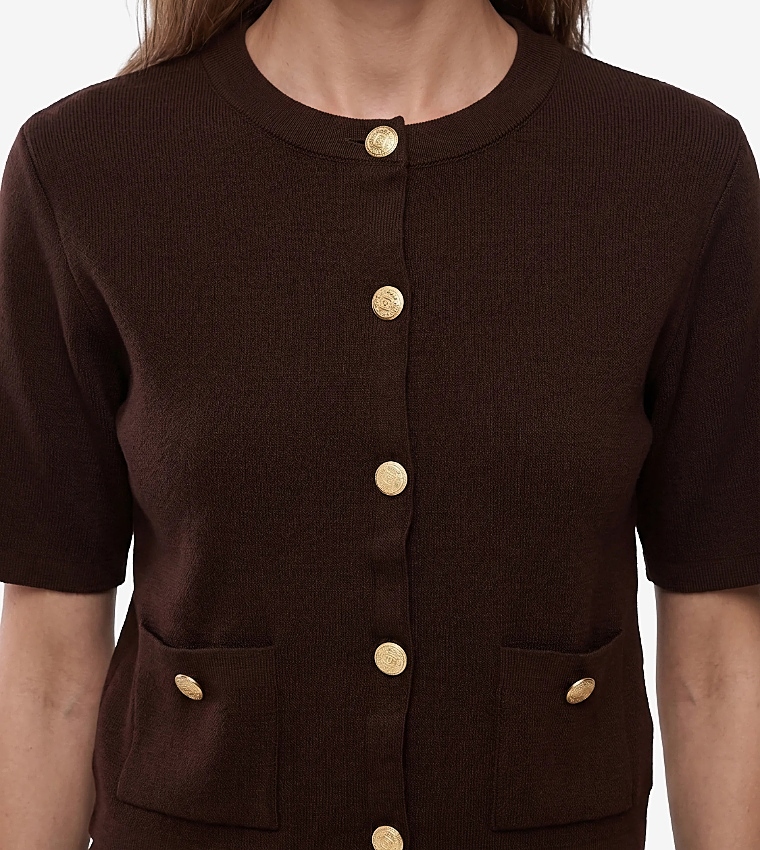 كوتون  كارديغانات  - بورغندي Short Sleeve T-Shirts