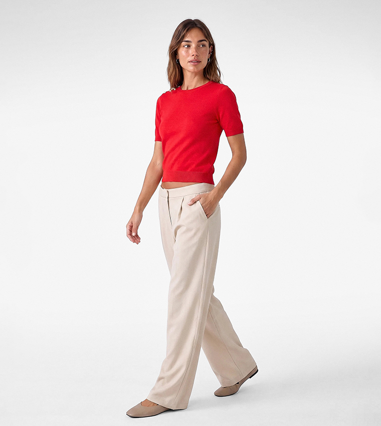 Koton  Round Neck Sweaters - Red Round Neck Sweaters
