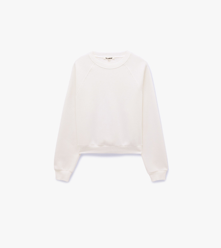 Solid Crew Neck Sweatshirt