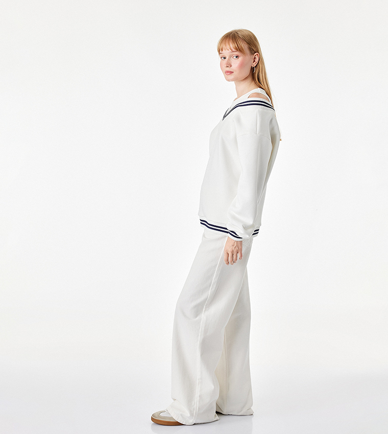 Koton  Sweatshirts - Off White Sweatshirts