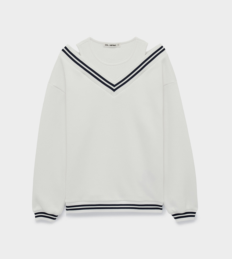 Koton  Sweatshirts - Off White Sweatshirts