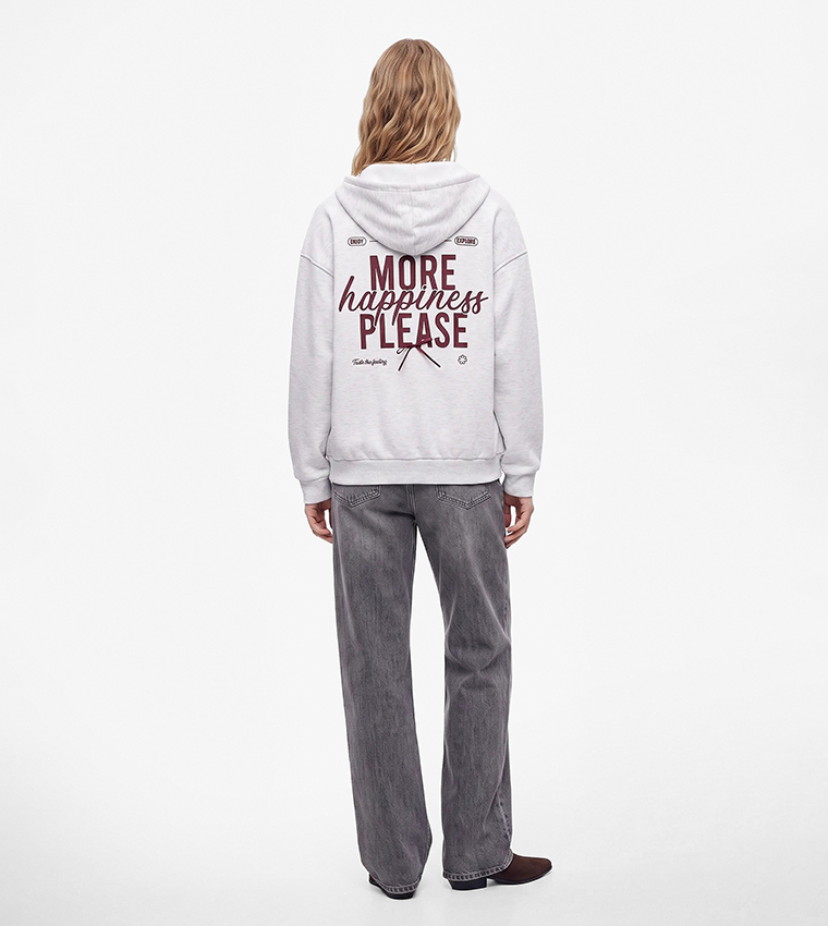 Graphic Long Sleeves Oversized Hooded Jacket