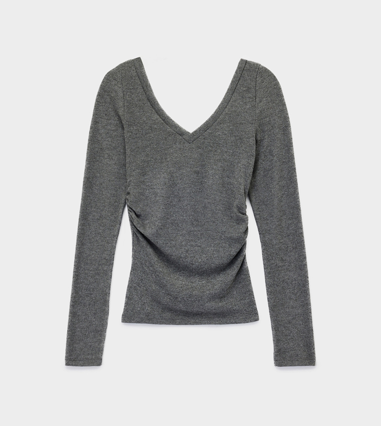 كوتون  توبات كاجوال  - رمادي Casual Tops