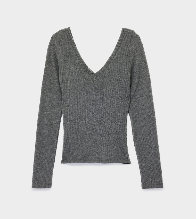 كوتون  توبات كاجوال  - رمادي Casual Tops