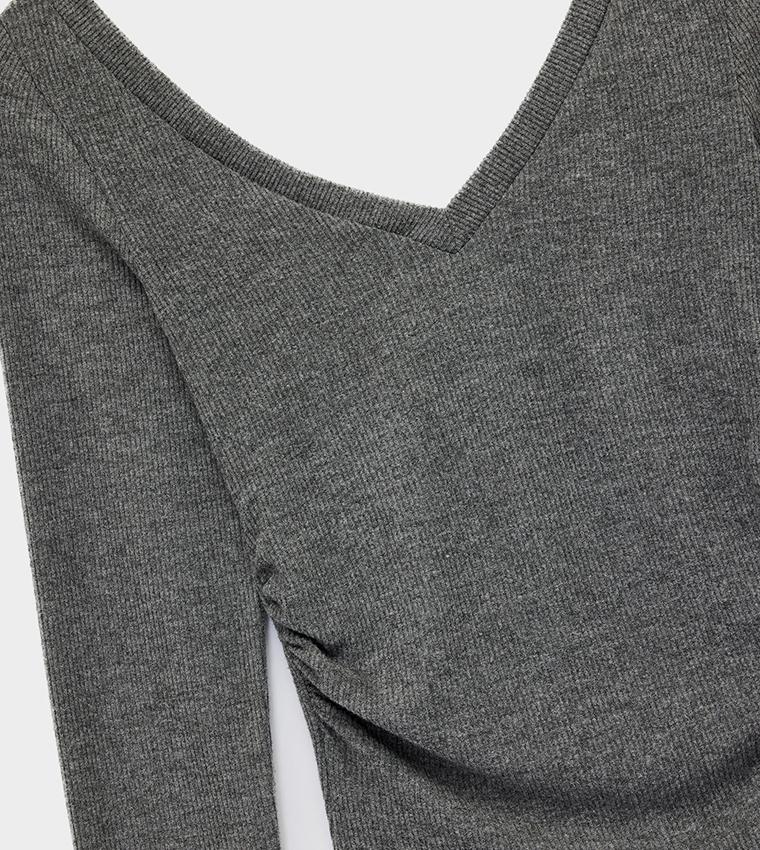 كوتون  توبات كاجوال  - رمادي Casual Tops