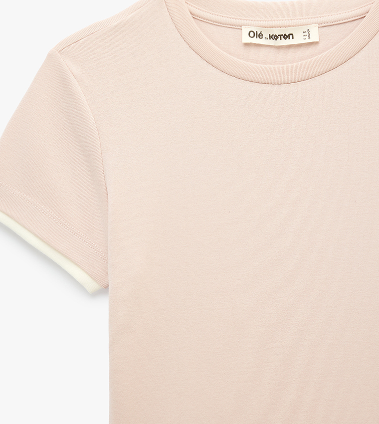 Solid Crew Neck T-Shirt