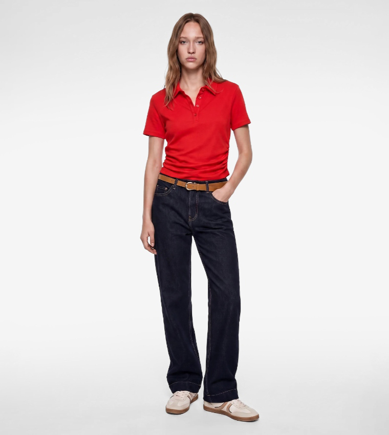 كوتون  تيشيرتات بولو - أحمر Short Sleeve T-Shirts