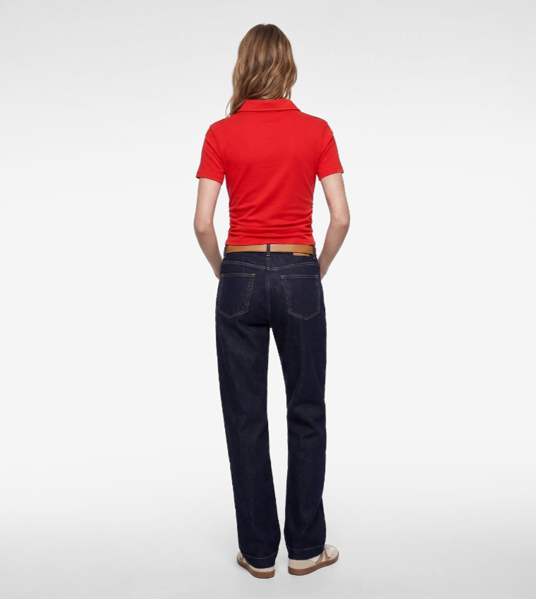 كوتون  تيشيرتات بولو - أحمر Short Sleeve T-Shirts