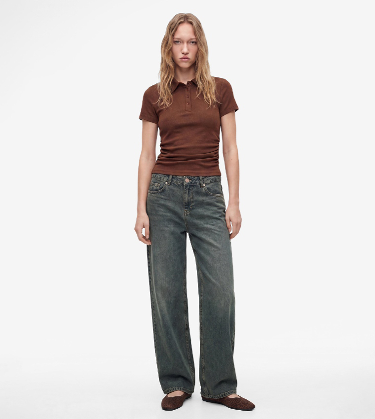 كوتون  تيشيرتات بولو - بني  Short Sleeve T-Shirts