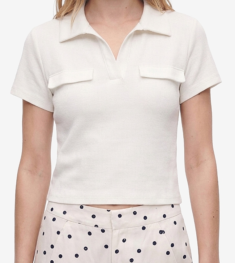 Solid Short Sleeve Polo T-Shirt