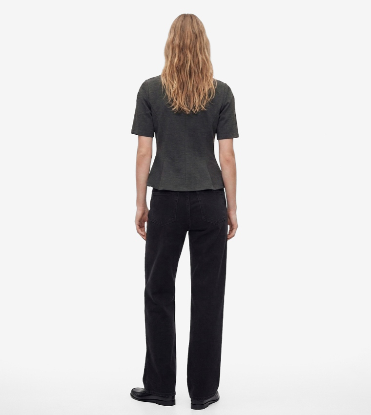 Koton  Casual Tops - Grey Short Sleeve T-Shirts