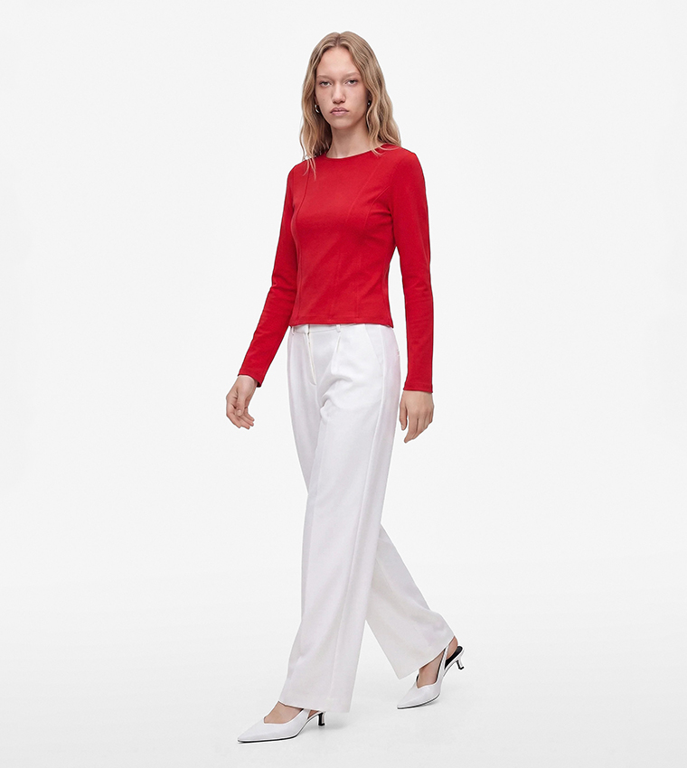 Koton  Long Sleeve T-Shirts - Red Long Sleeve T-Shirts