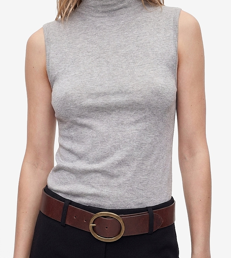 كوتون  توبات بلا أكمام  - LIGHT GREY Mini Skirts