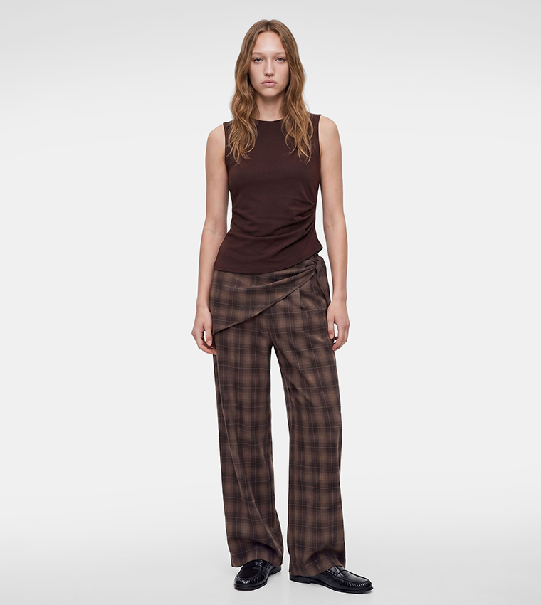 Koton  Sleeveless Tops - Brown Sleeveless Tops