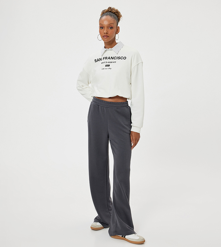 Solid Relaxed Fit Sweatpants