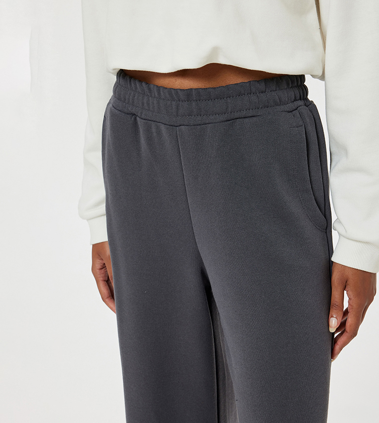 Solid Relaxed Fit Sweatpants