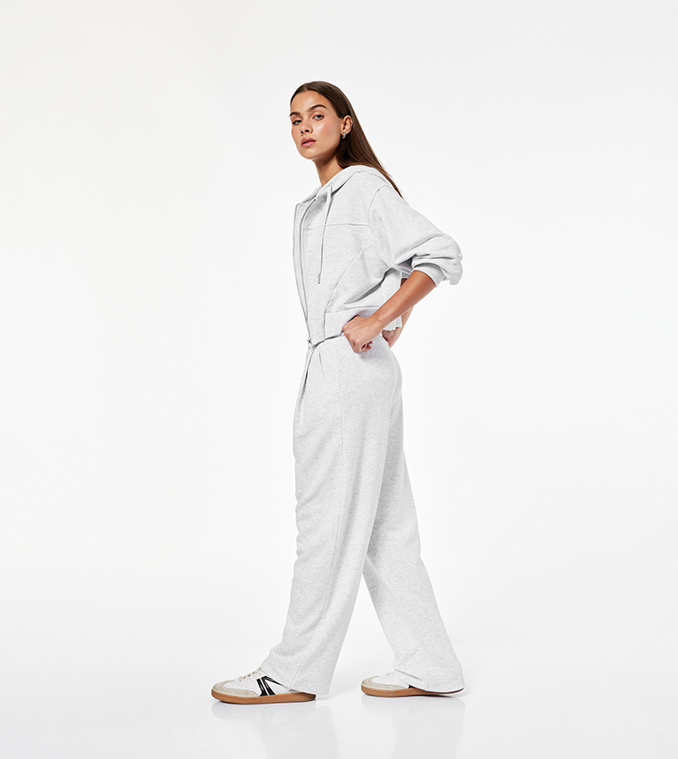 Solid Wide Leg Sweatpants