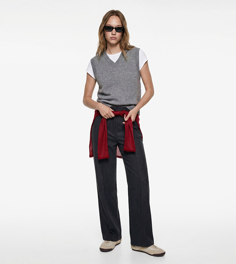Solid Regular Fit Trousers